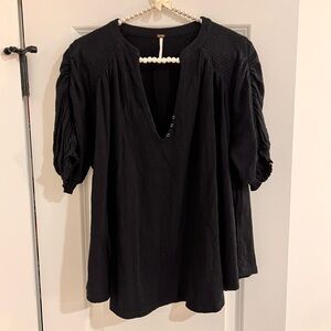 Free People Fever Dream split neck top